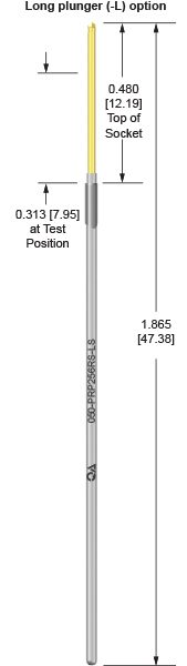 50mil 250 Stroke long plunger probes for loaded board testing