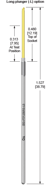 50mil 250 Stroke probes for loaded board testing