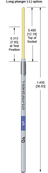 75mil 250 Stroke probes for loaded board testing