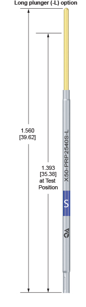 50mil 250 Stroke Socketless Probe for loaded board testing