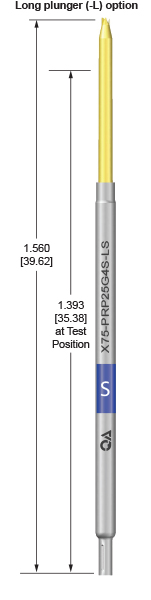 75mil 250 Stroke Socketless Probe for loaded board testing